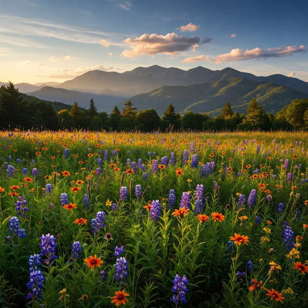 Spring Break in the Great Smoky Mountains with wildflowers